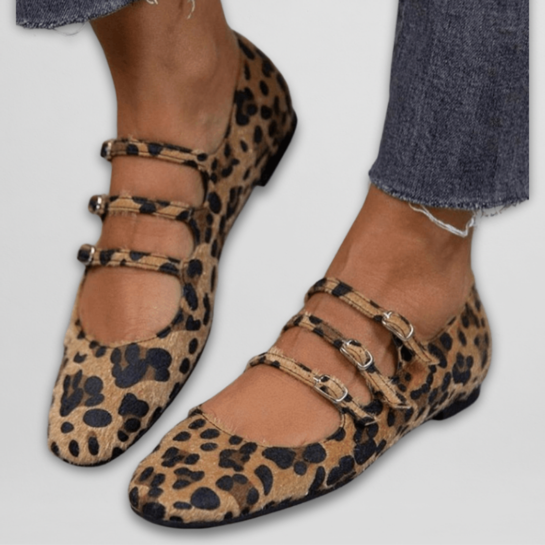 Gia | Leopard-Print Ballerinas