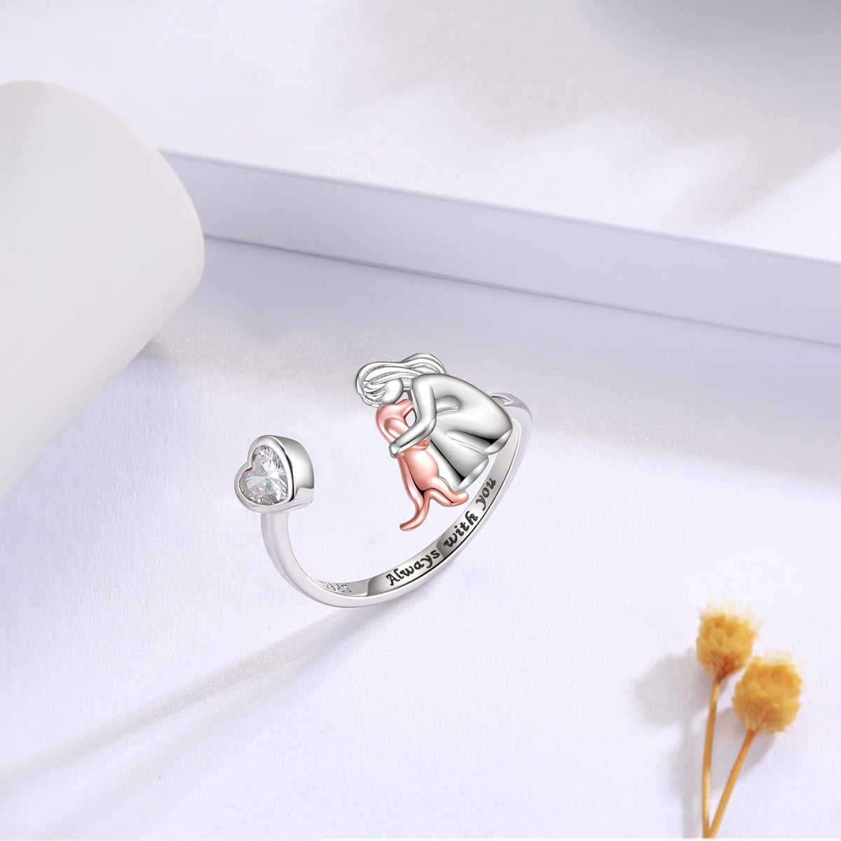 Anillo ajustable – “Siempre en mi corazón”