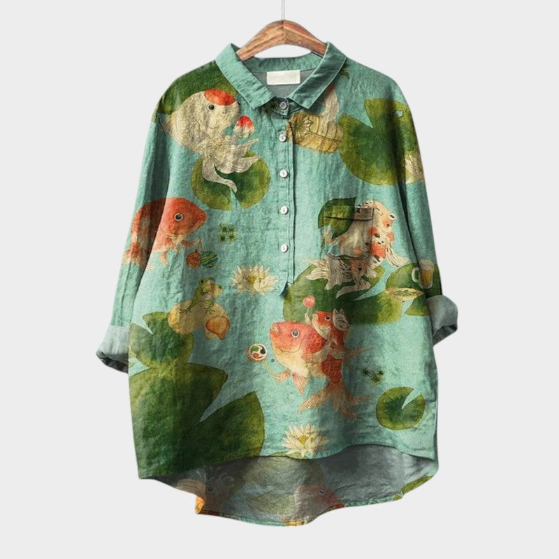 Evelyn | Blusa floral extragrande con absoluta comodidad para los días soleados