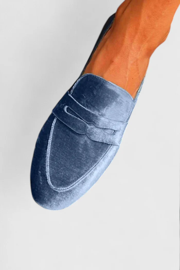 Lou - Velvet Loafers