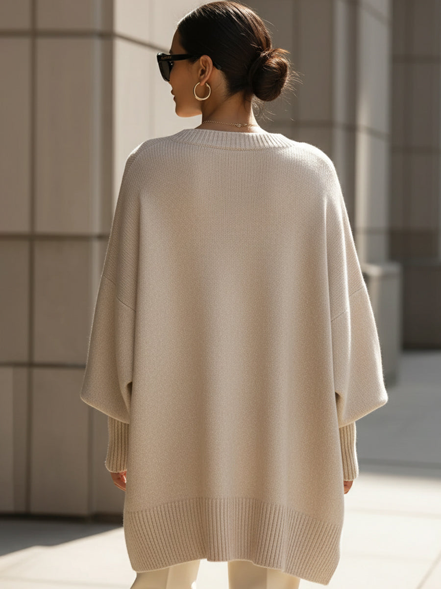 Ava – Effortless Elegance Oversized Poncho