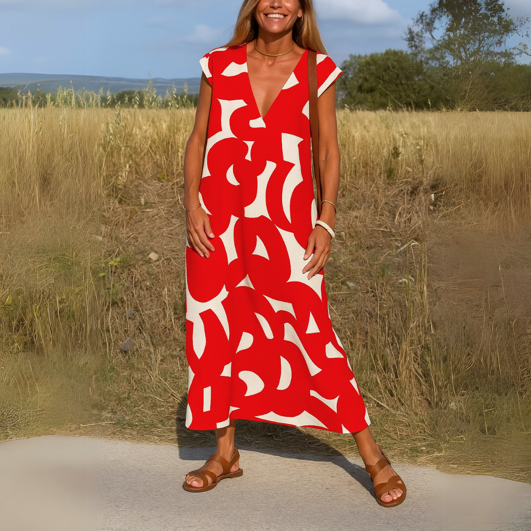 Sophia's Flowing Curves Dress