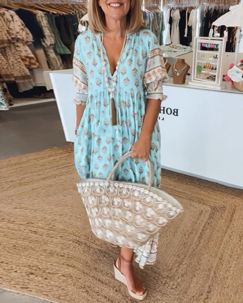 Maya | Floral V-Neck Dress