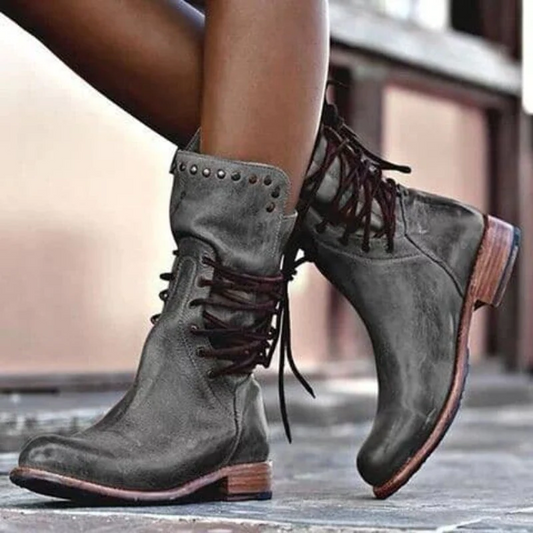 Lyla™ - Botines vintage con tachuelas