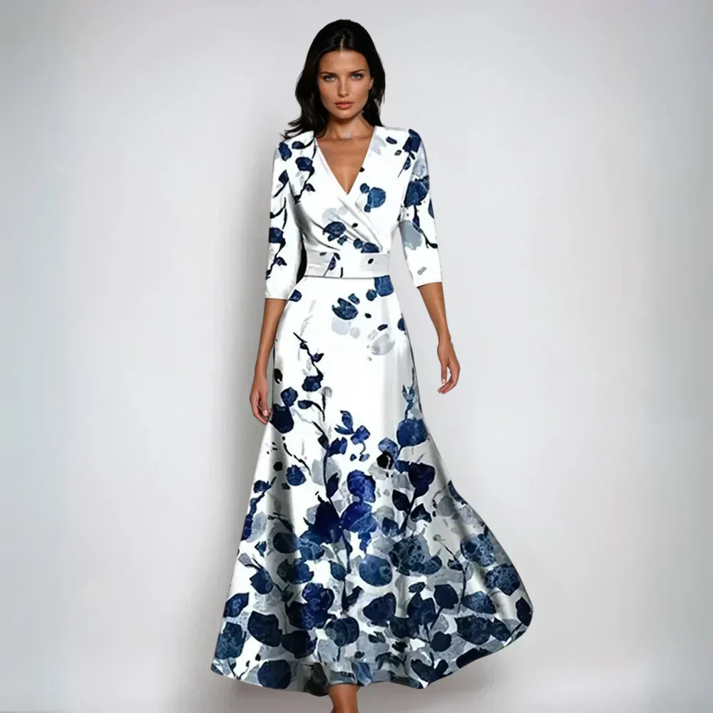 Ema | Flared Floral Robe