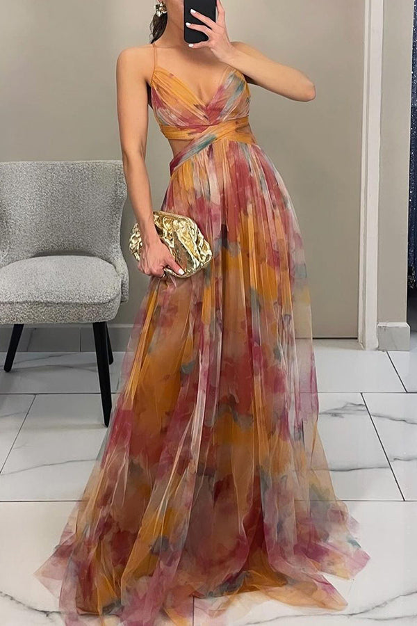 Frostine™ | Long floral and romantic dress