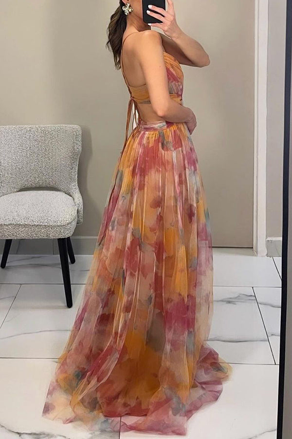 Frostine™ | Long floral and romantic dress