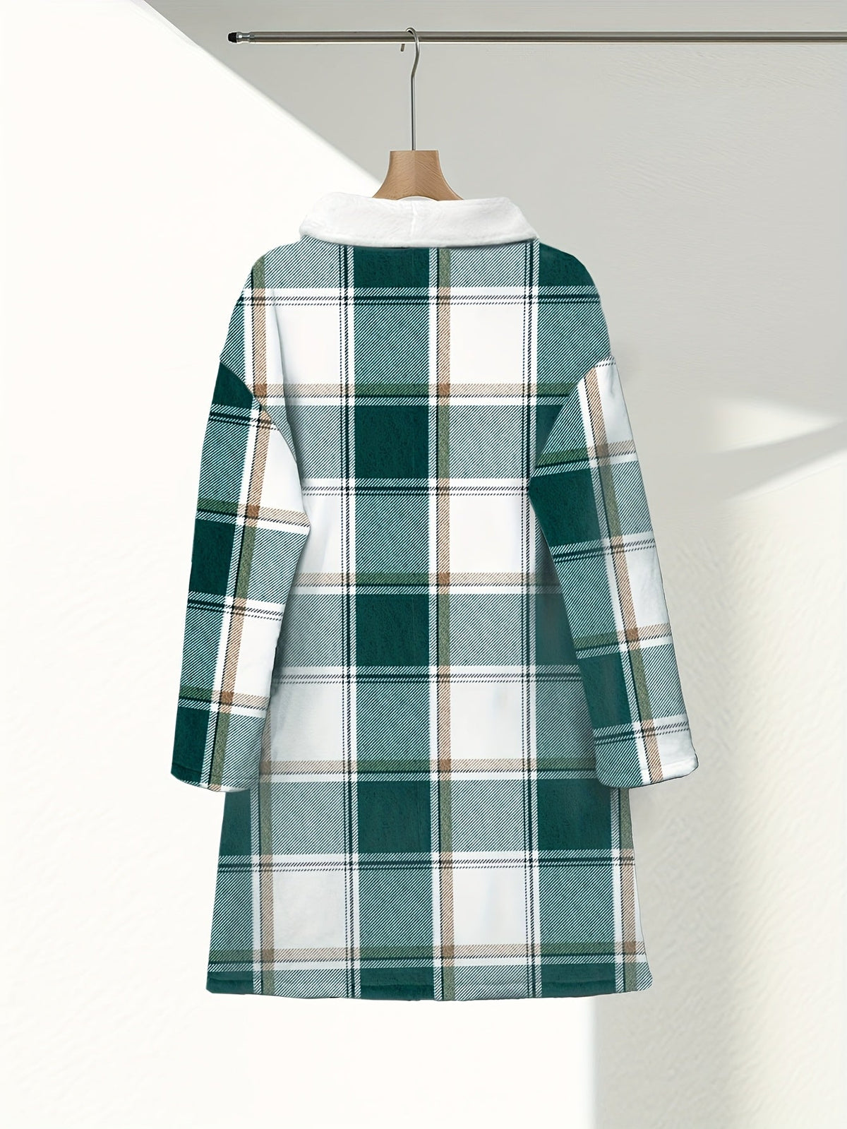 Emma – Green Plaid Coat