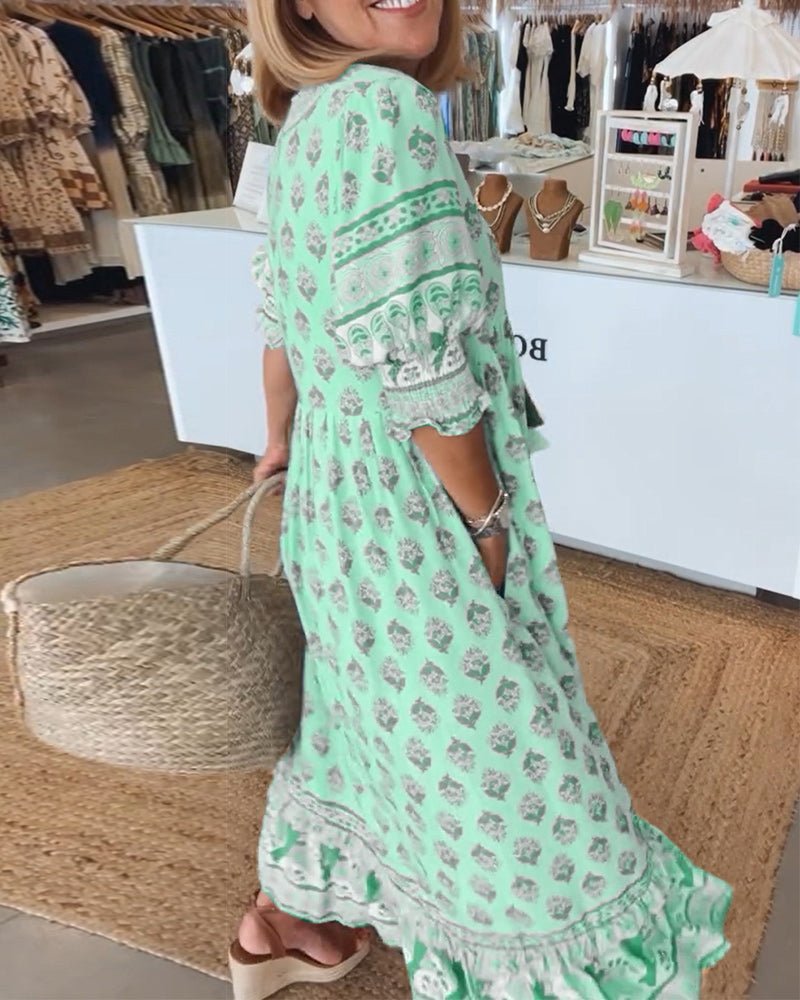 Maya | Floral V-Neck Dress