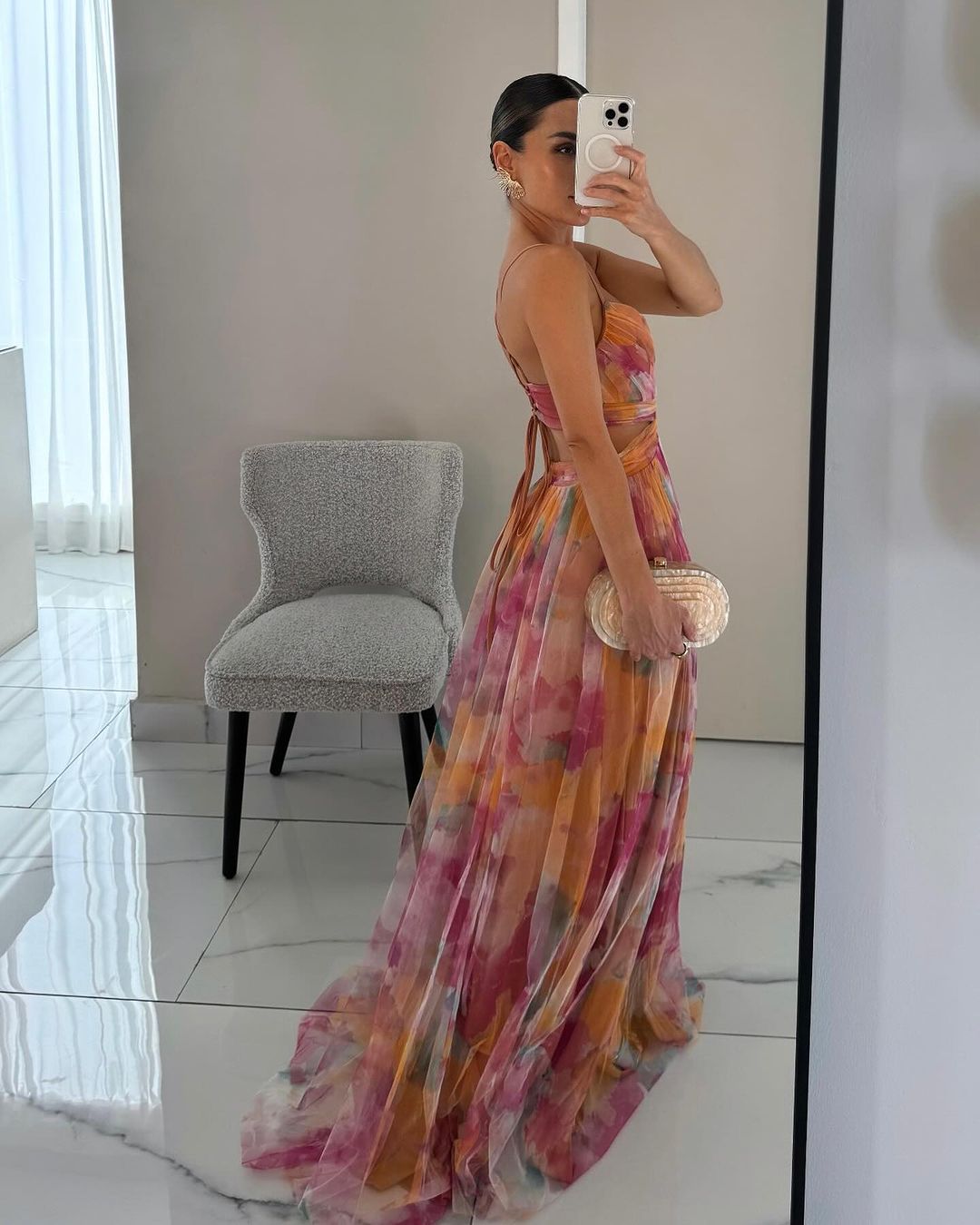 Frostine™ | Long floral and romantic dress