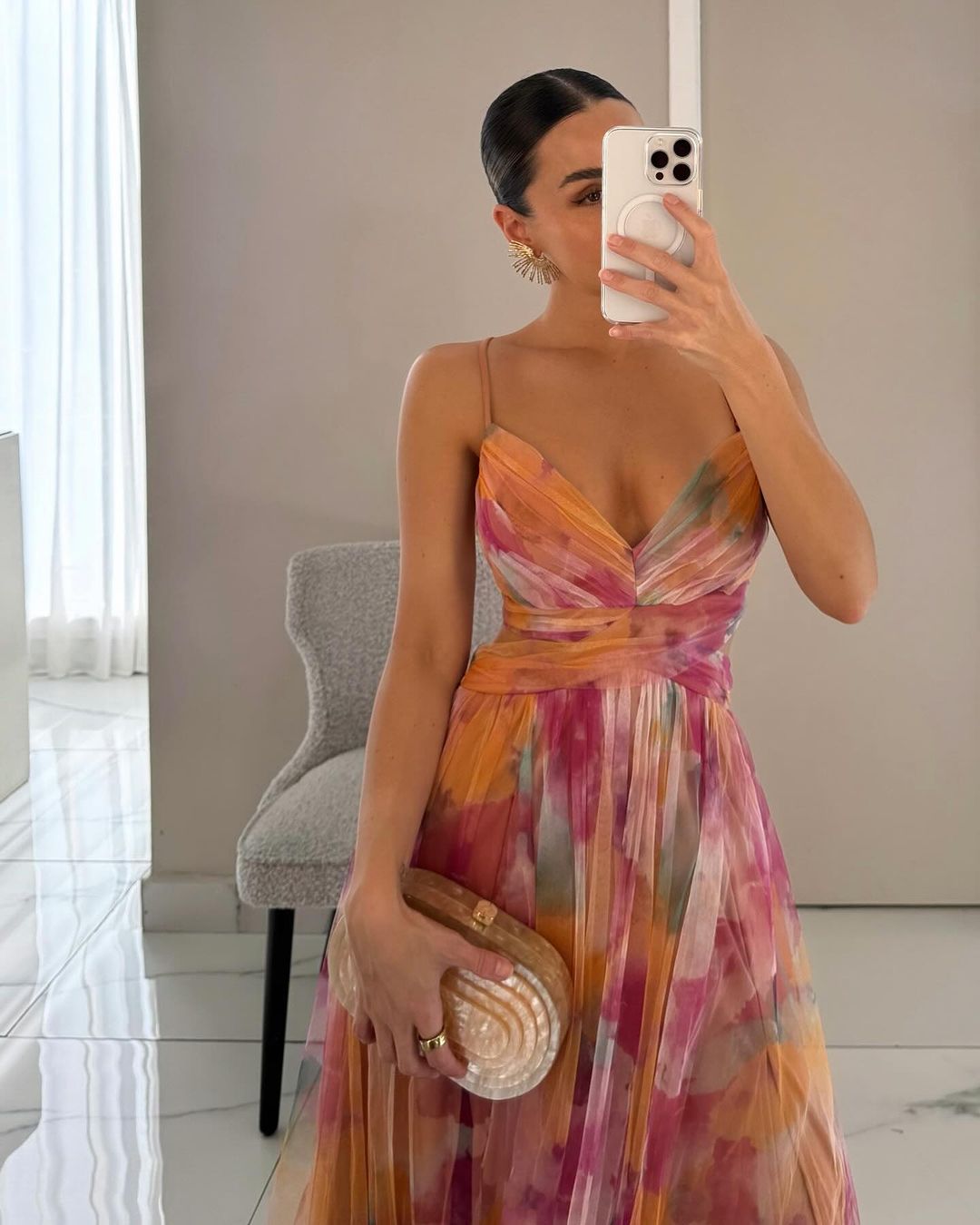 Frostine™ | Long floral and romantic dress