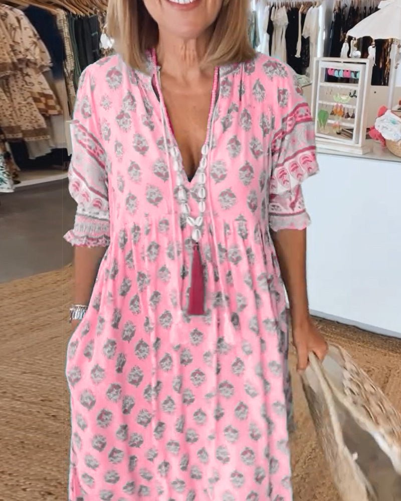Maya | Floral V-Neck Dress