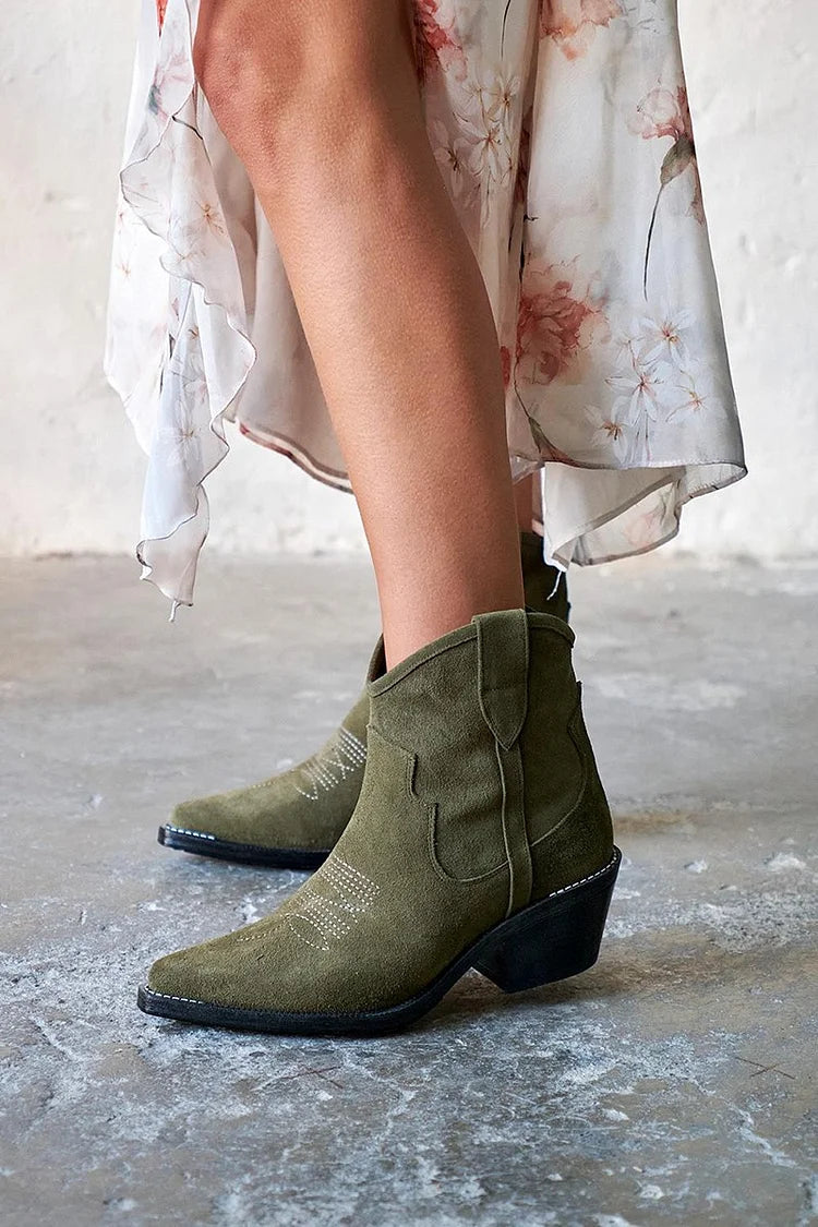 Éla™ | Short Suede Ankle Boots