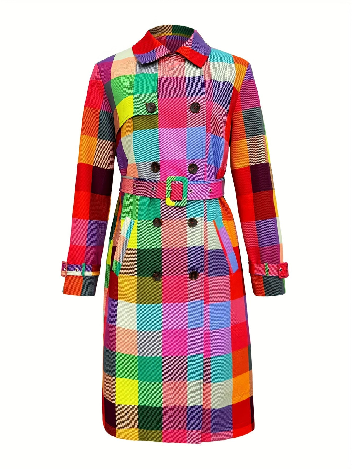 Grace –Colorful Plaid Coat