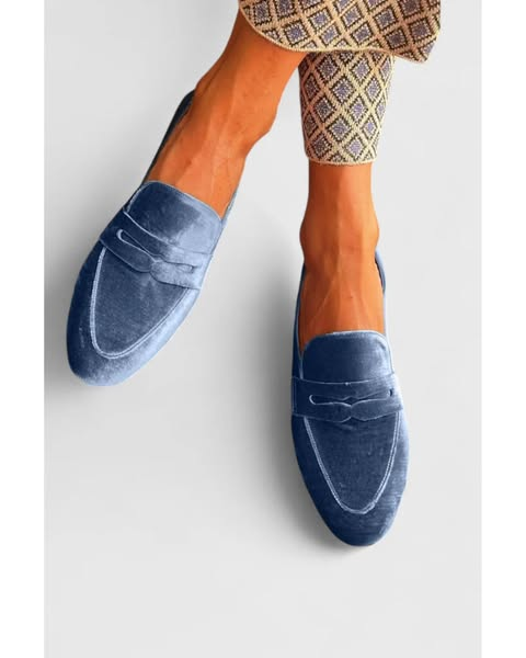 Lou - Velvet Loafers