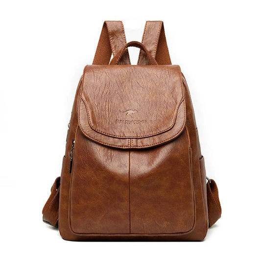 Olivia - Mochila de cuero segura