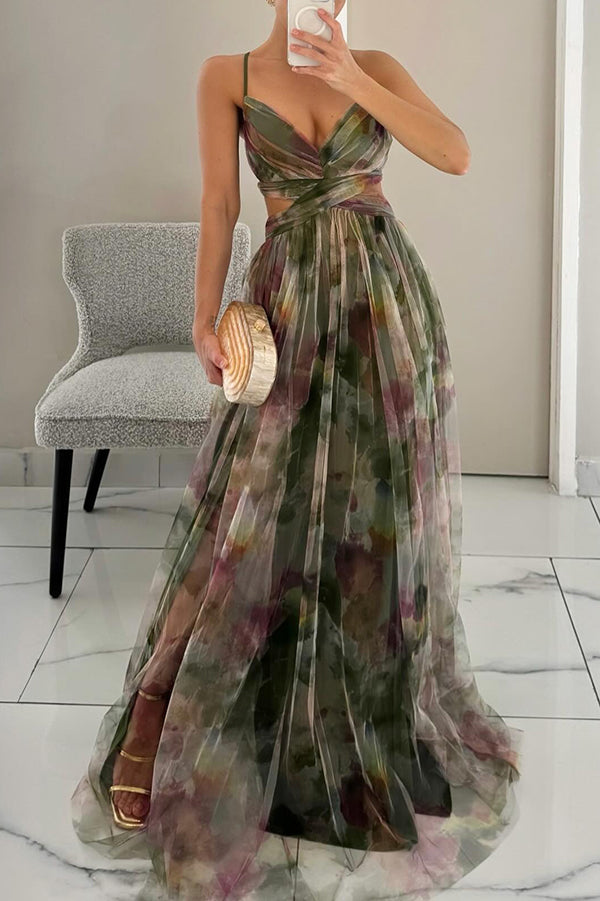 Frostine™ | Long floral and romantic dress