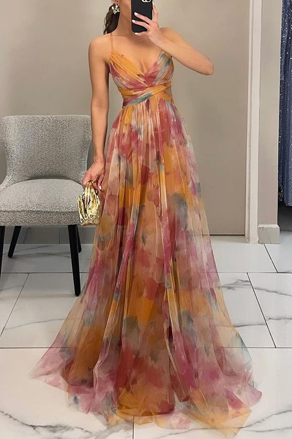 Frostine™ | Long floral and romantic dress