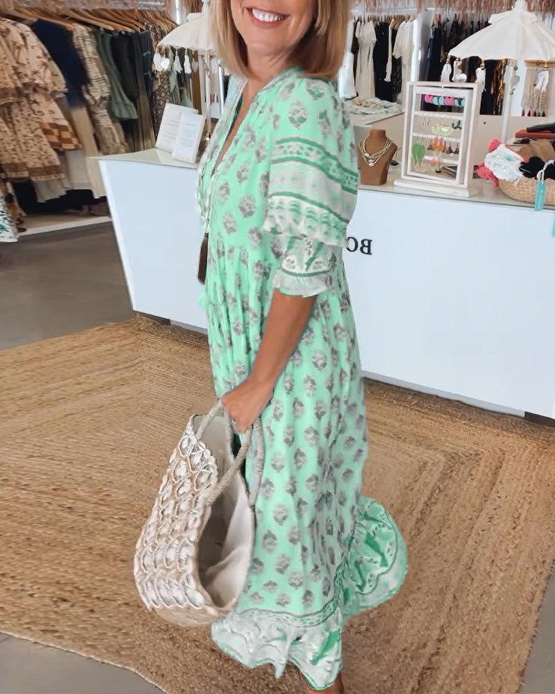 Maya | Floral V-Neck Dress