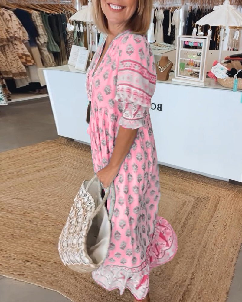 Maya | Floral V-Neck Dress