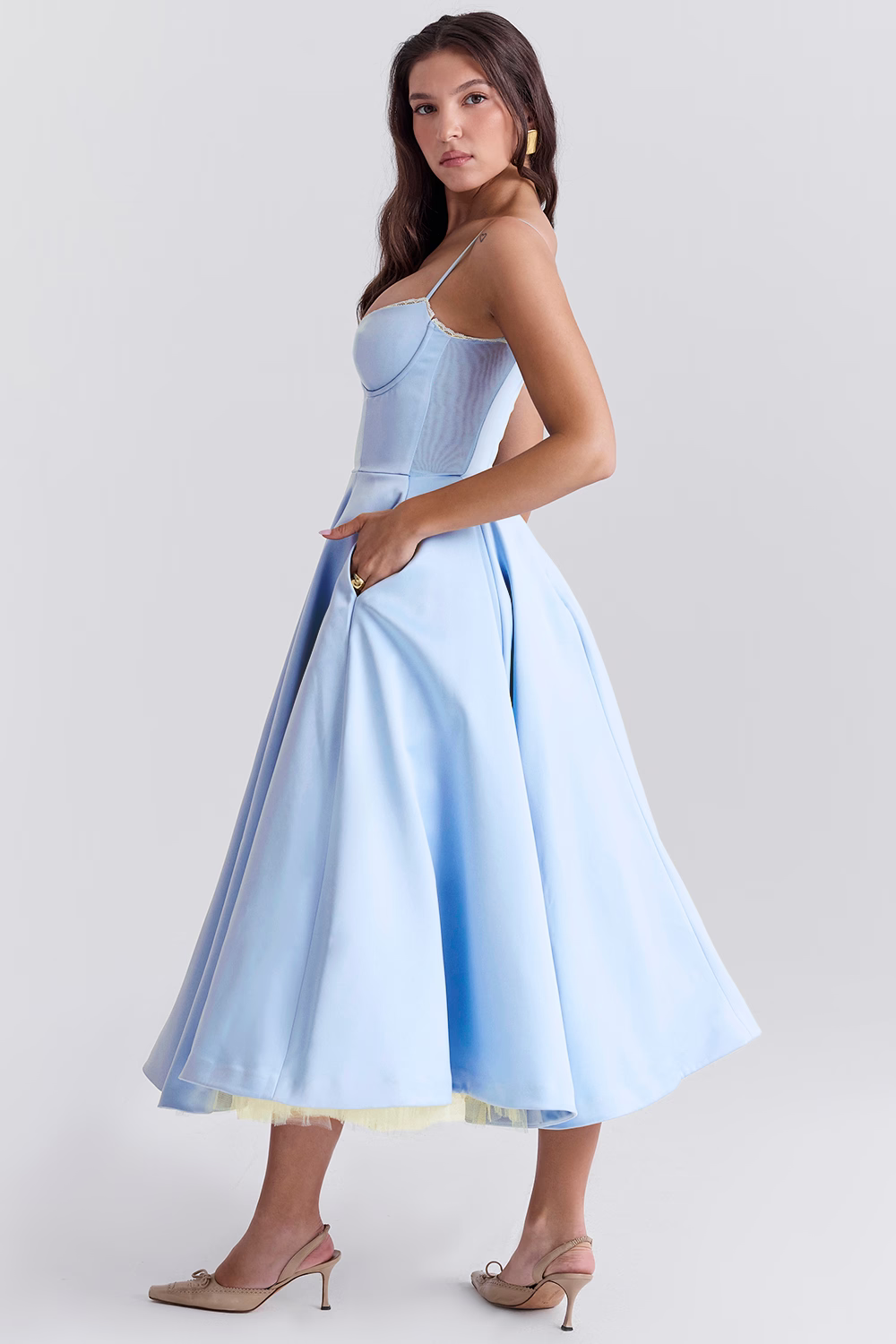 Alina™ | Corset Midi Dress