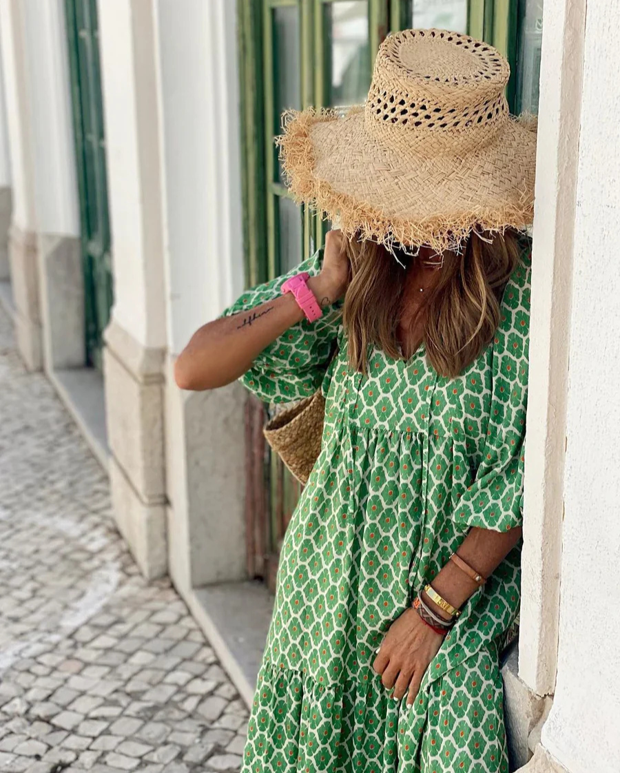 Ely | Boho Cotton Maxi Dress