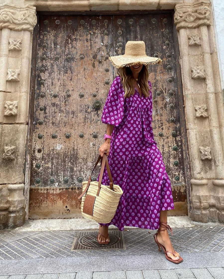 Ely | Boho Cotton Maxi Dress