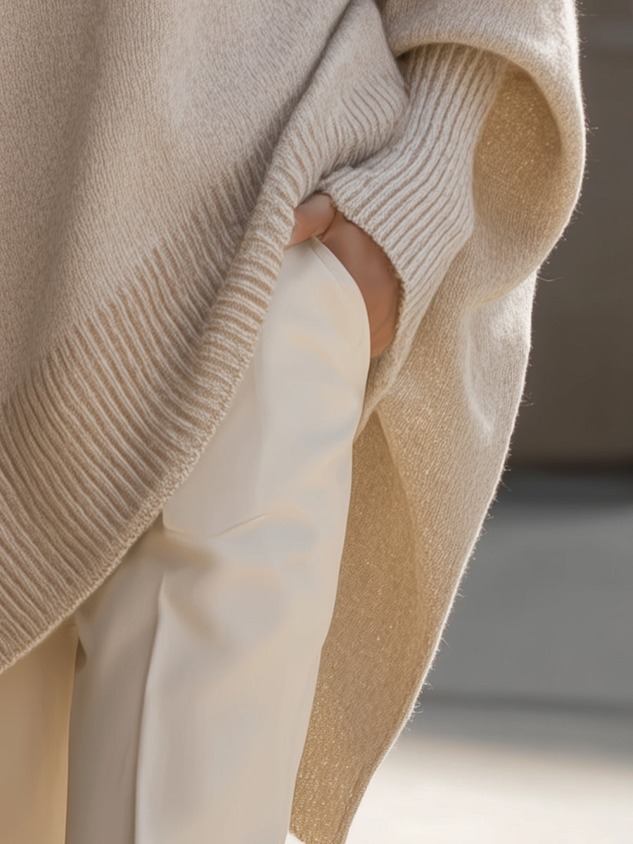 Ava – Effortless Elegance Oversized Poncho