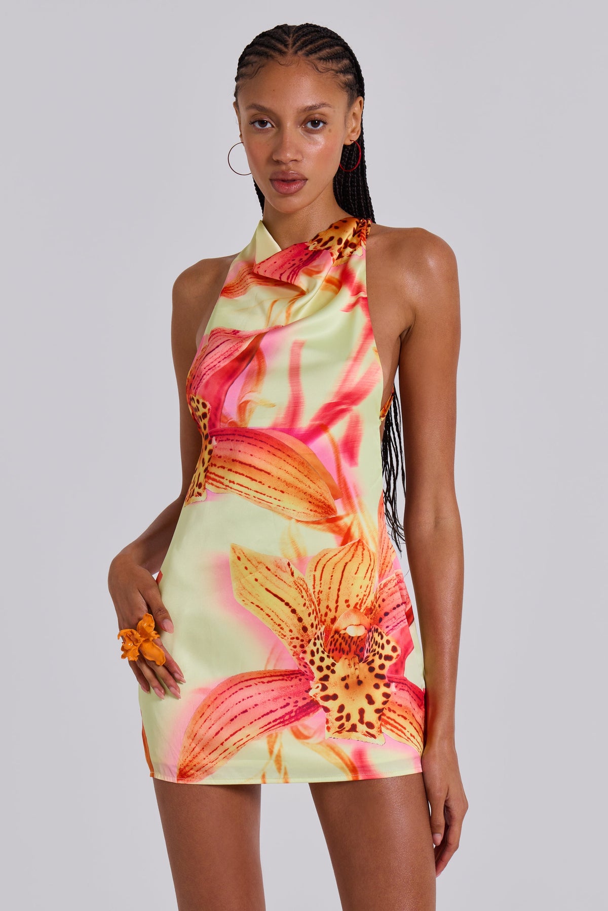 Lana™ | Tropical Halter Mini Dress