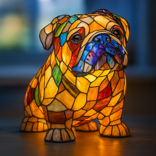 Shadow | Magical Colored Glass Dog Lamp