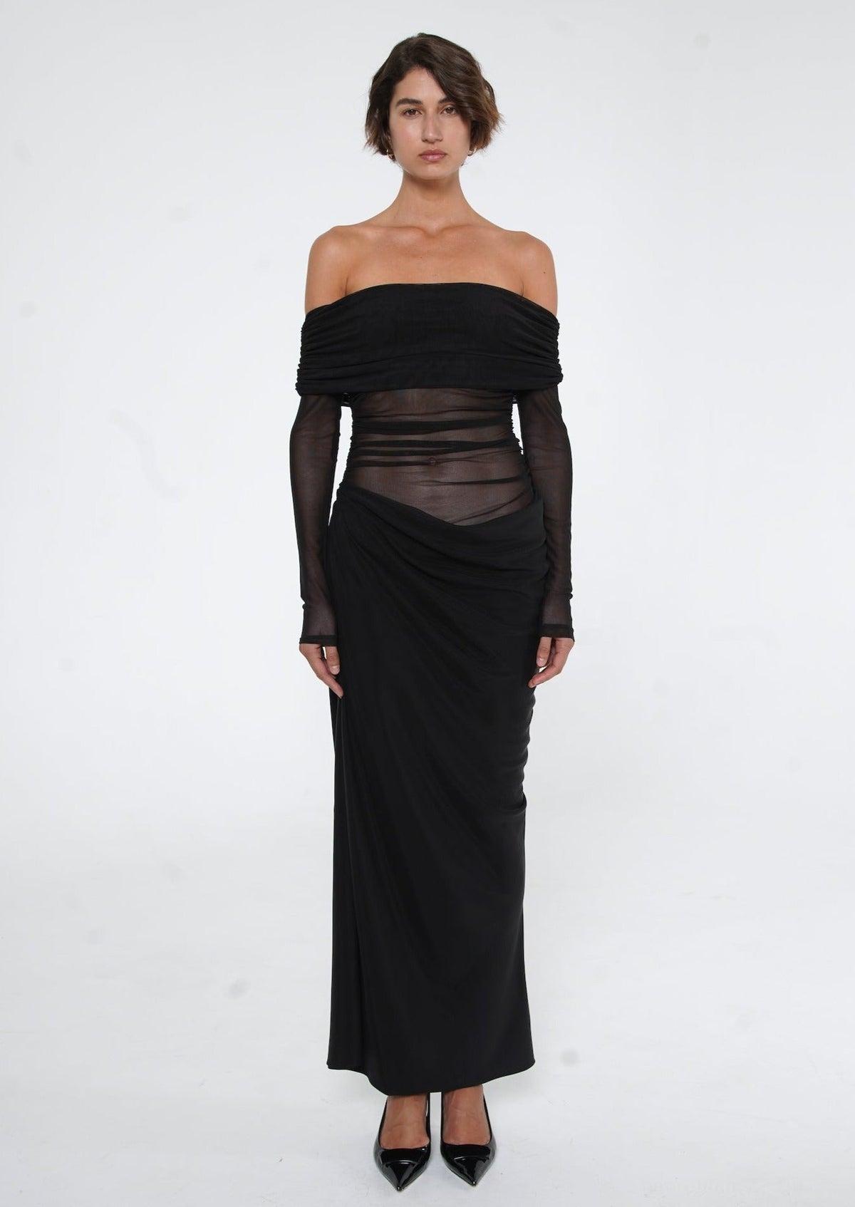 Lydia™ | Maxivestido con espalda drapeada 