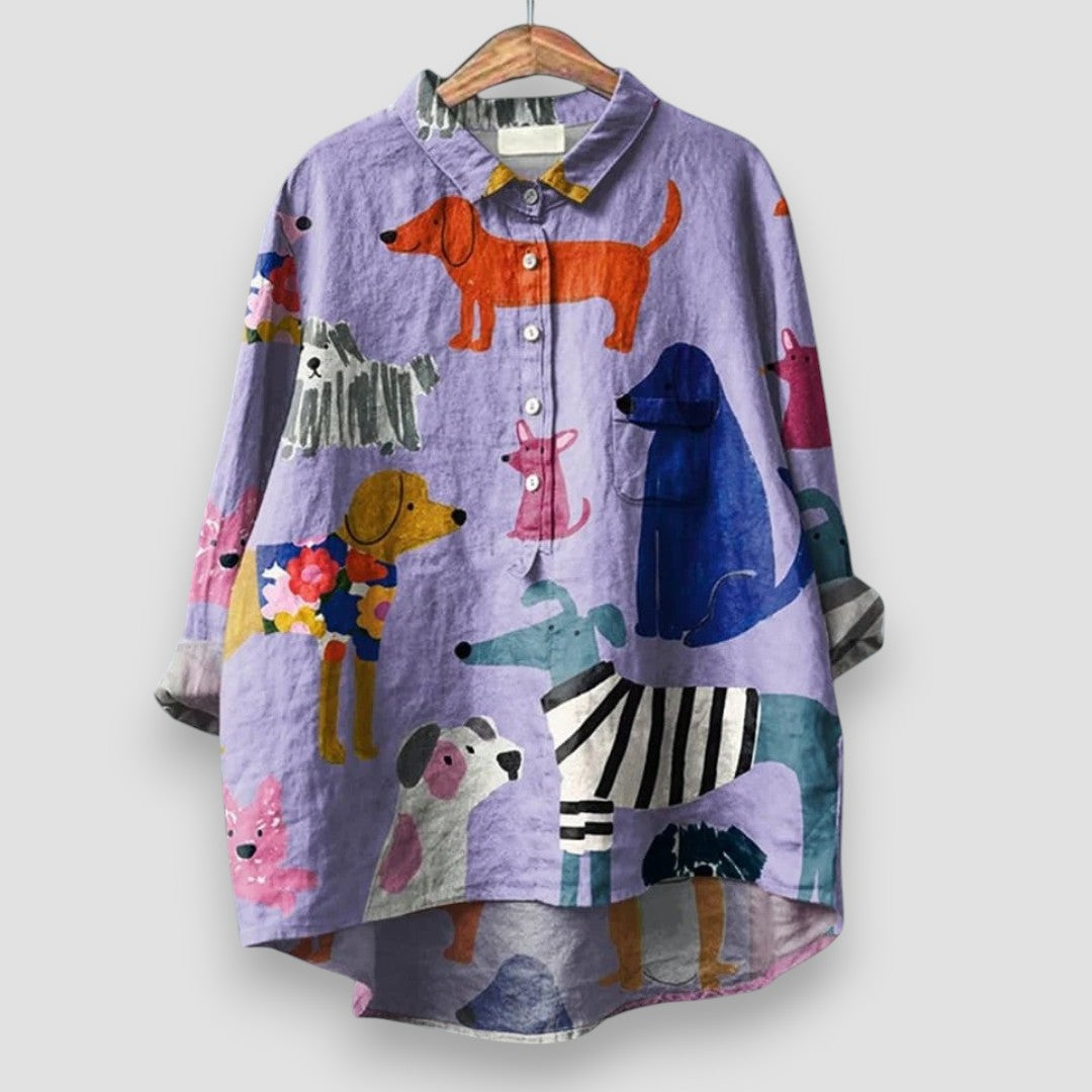 Rose | Elegant Women's Shirt with Artistic Print