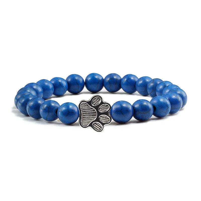 Pulsera con huellas de patas decoradas