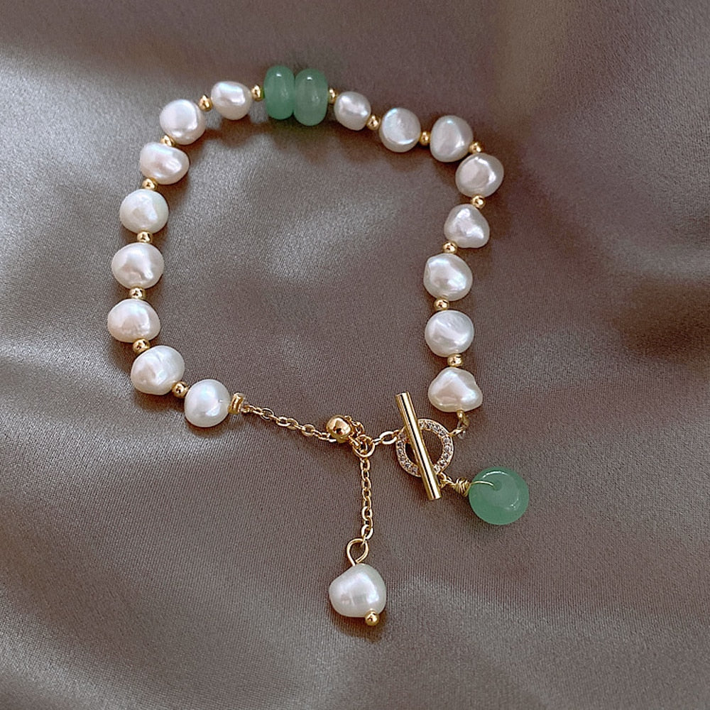 Pulsera de aventura con perlas marinas