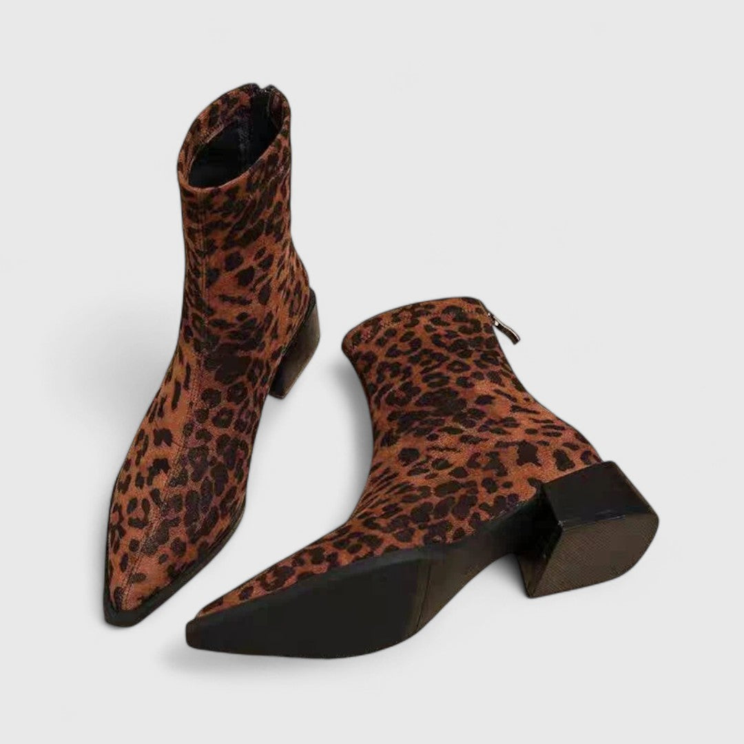 Lea – Leopard Ankle Boots