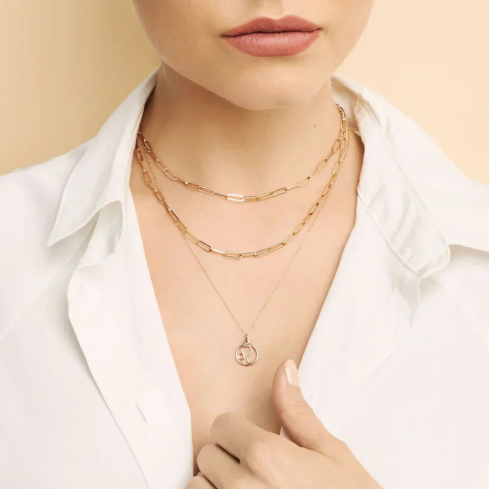 Necklace with zodiac sign