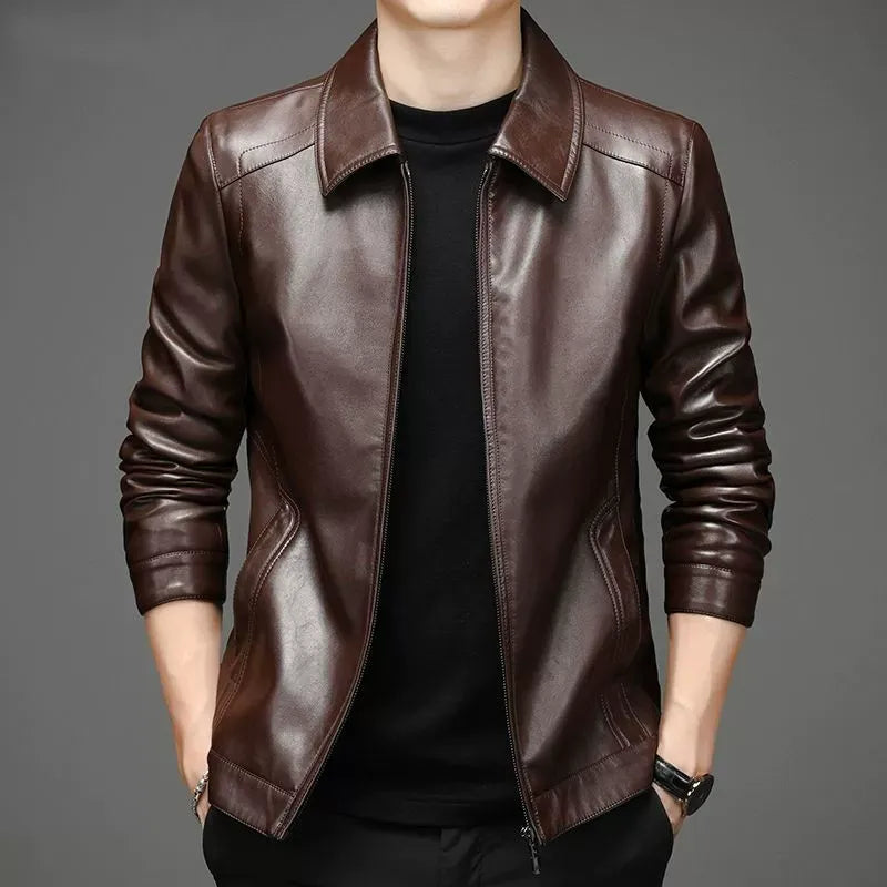 Chaqueta de cuero casual