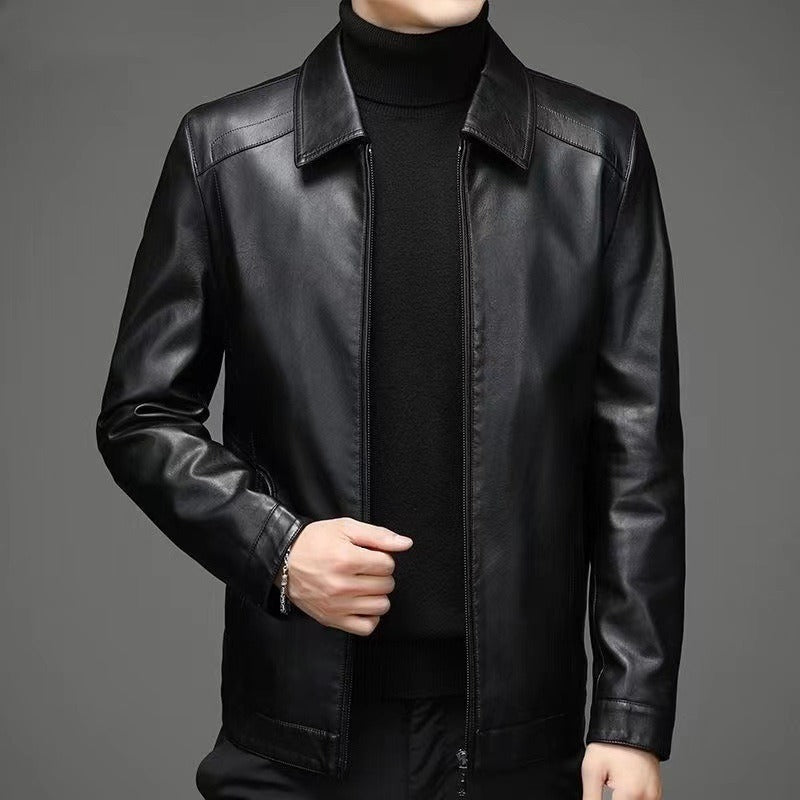 Chaqueta de cuero casual