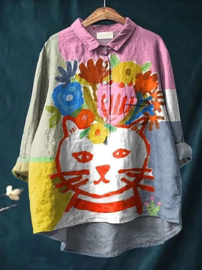 Trina | Camisa artística con estampado divertido