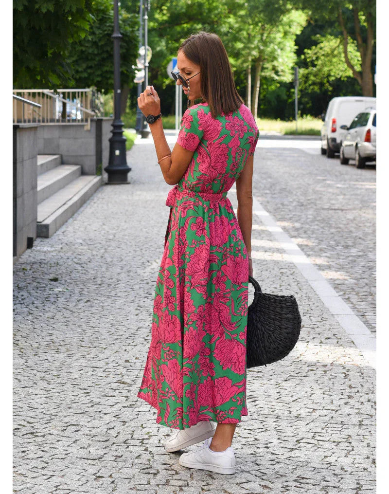 Suzanne - Elegante vestido con cuello en V