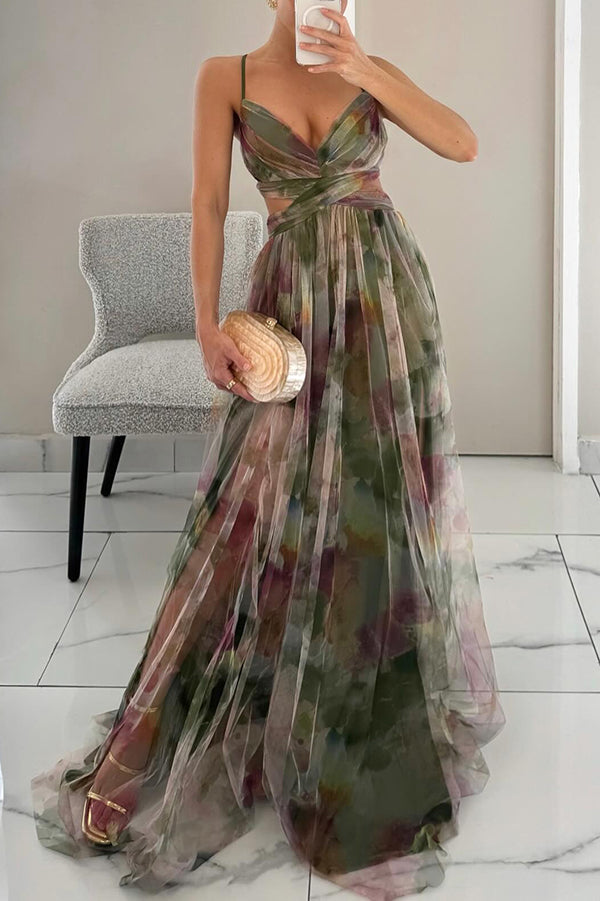 Frostine™ | Long floral and romantic dress