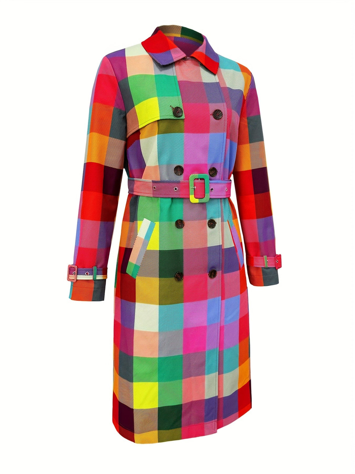 Grace –Colorful Plaid Coat