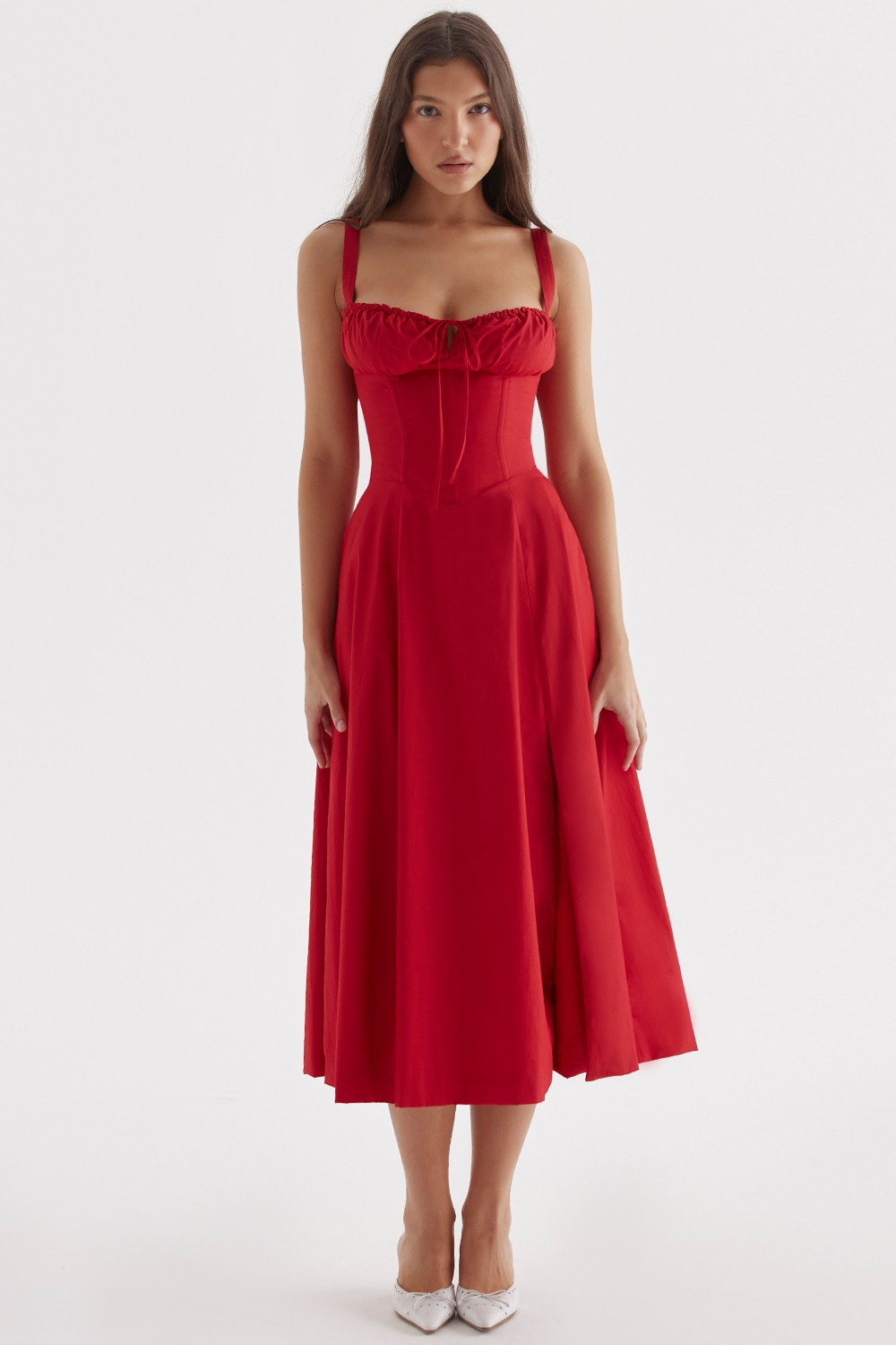 Vivienne™ | Vestido midi romántico con corsé