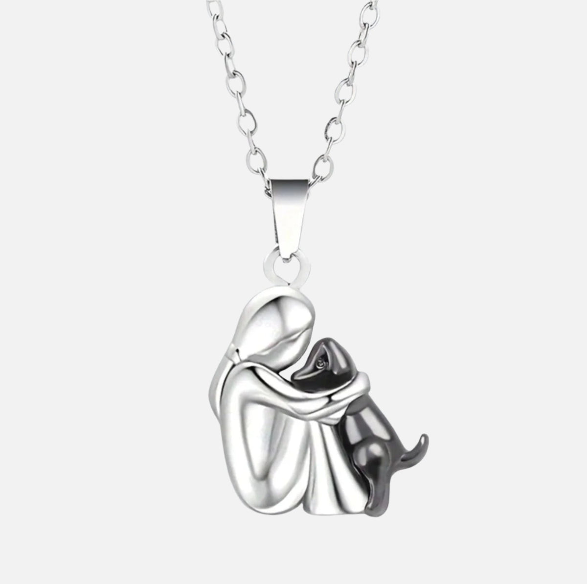 Collar con colgante de abrazo