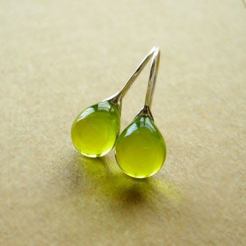 Chic - Vintage Olive Crystal Earrings