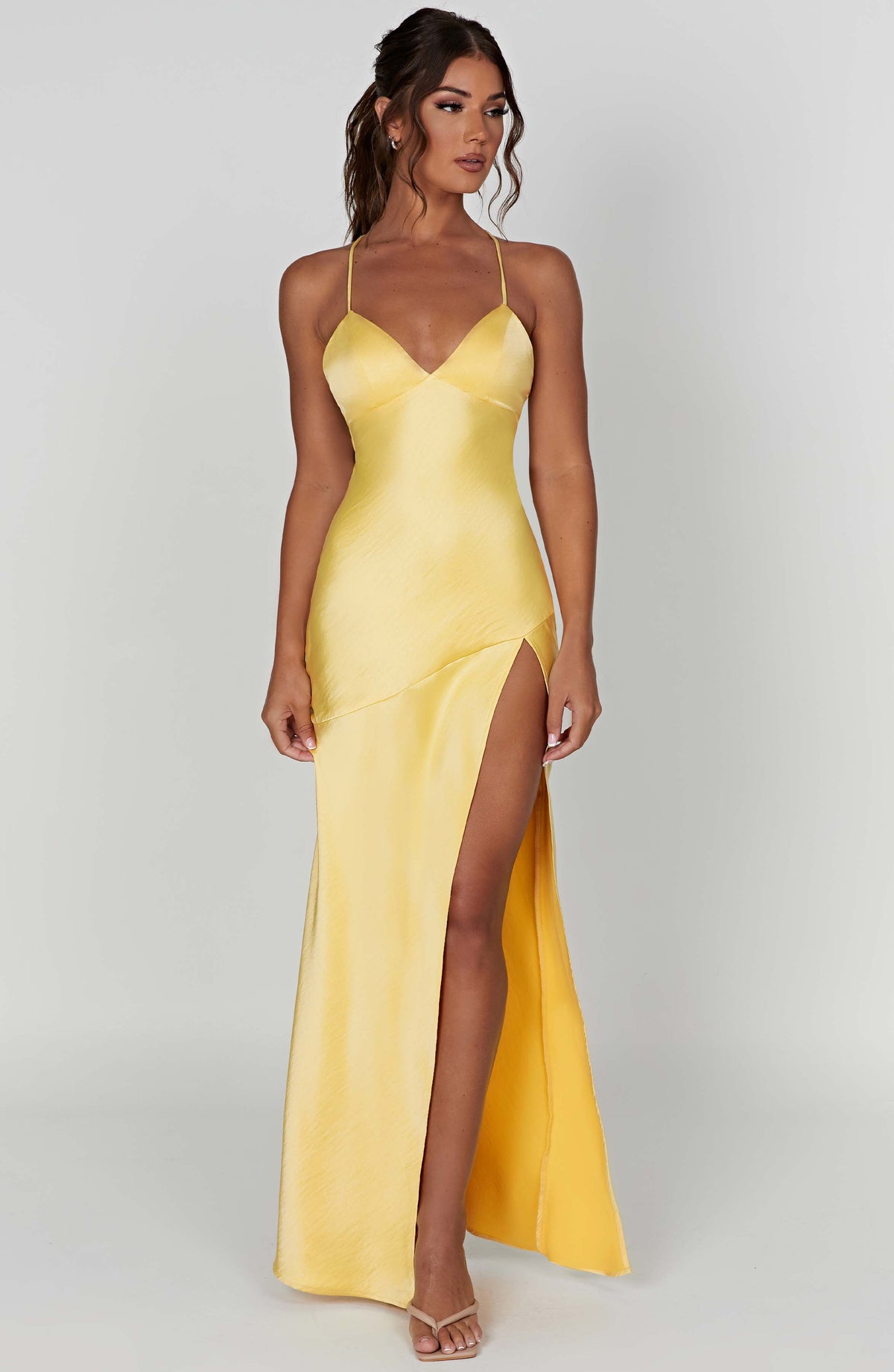 Meliva™ | High Split Maxi Dress