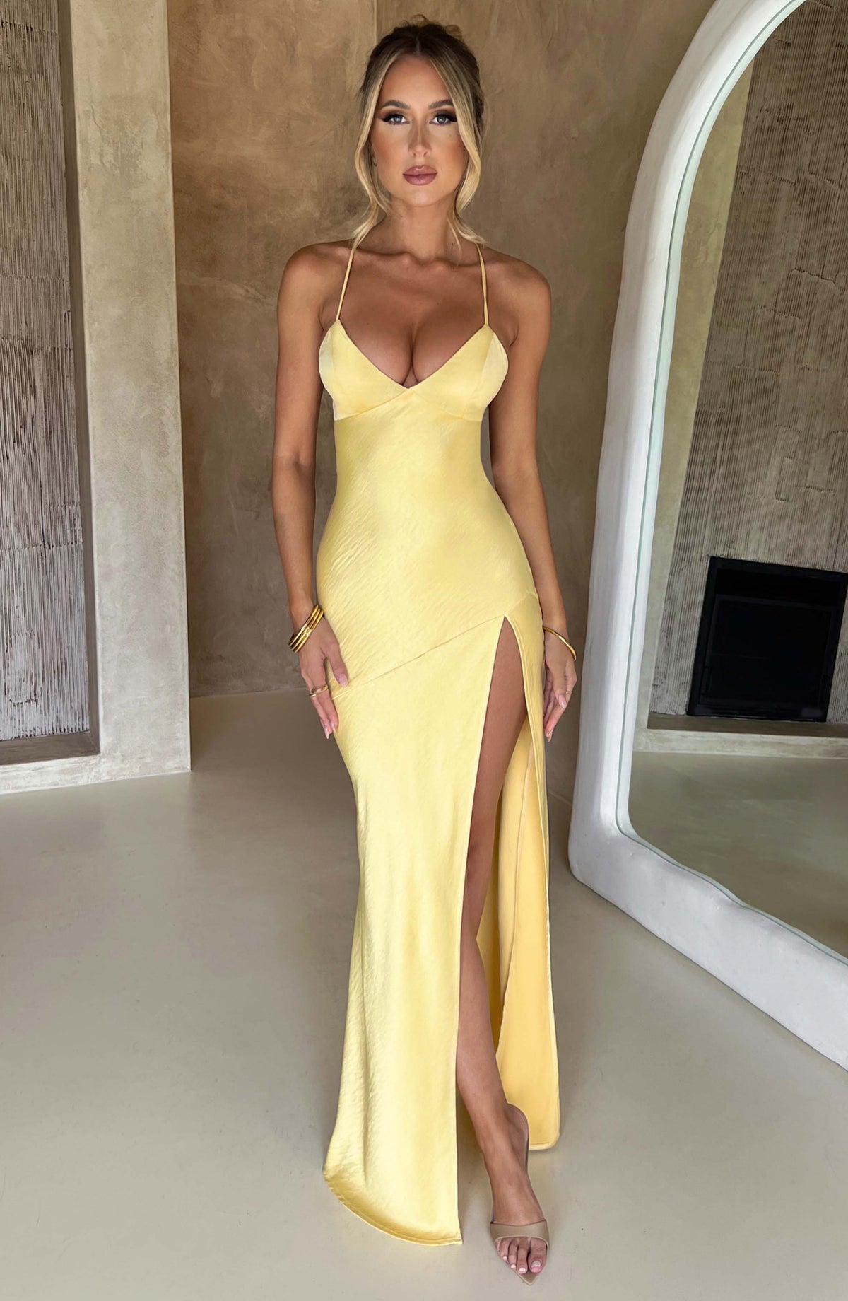 Meliva™ | High Split Maxi Dress