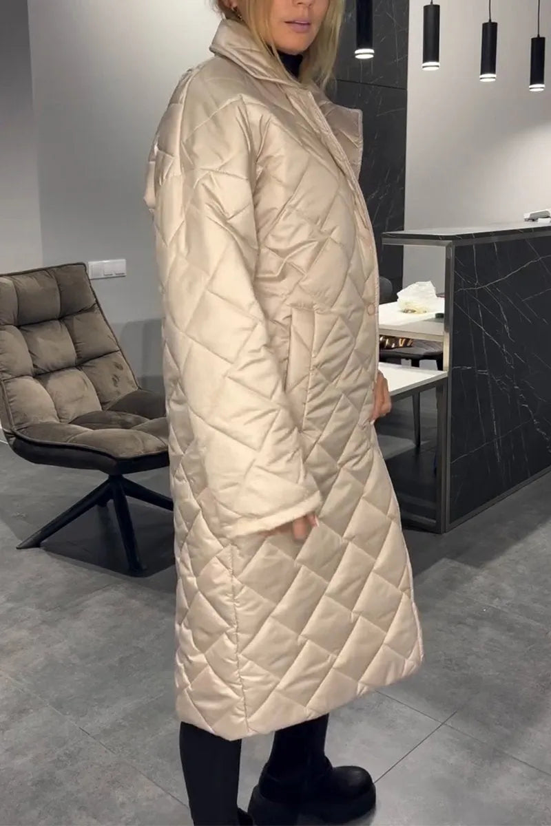 Ava – Reversible quilted coat with leopard print lining
