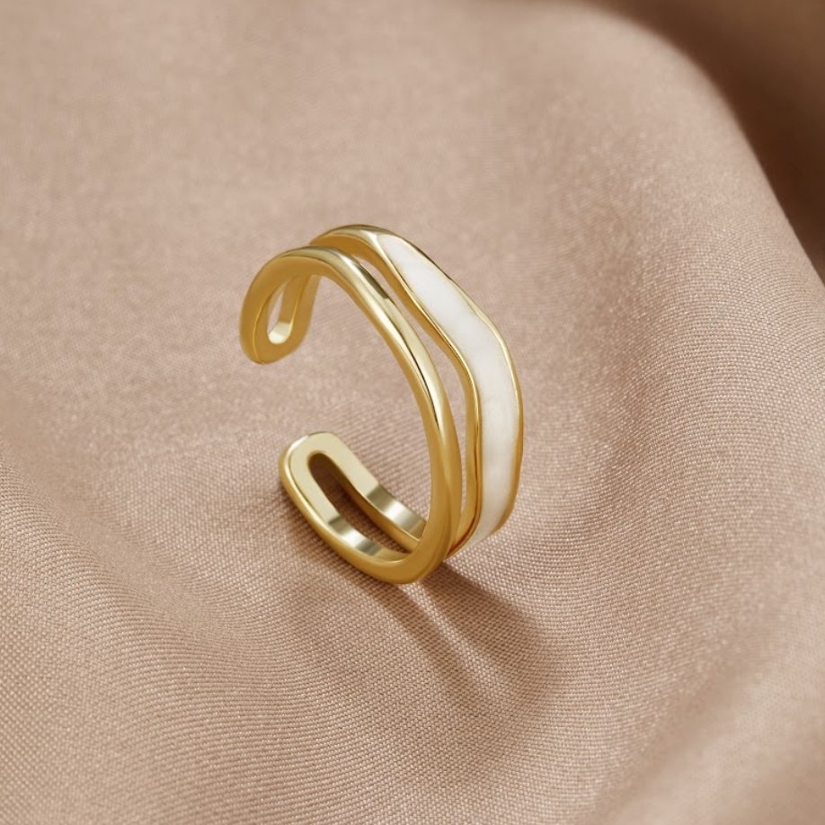 Golden Layered Sahara Ring