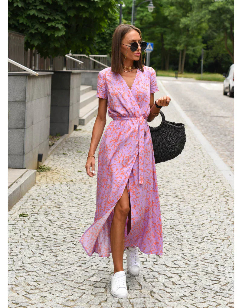 Suzanne - Elegante vestido con cuello en V